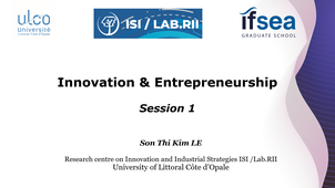 Innovation & Entrepreneurship 1